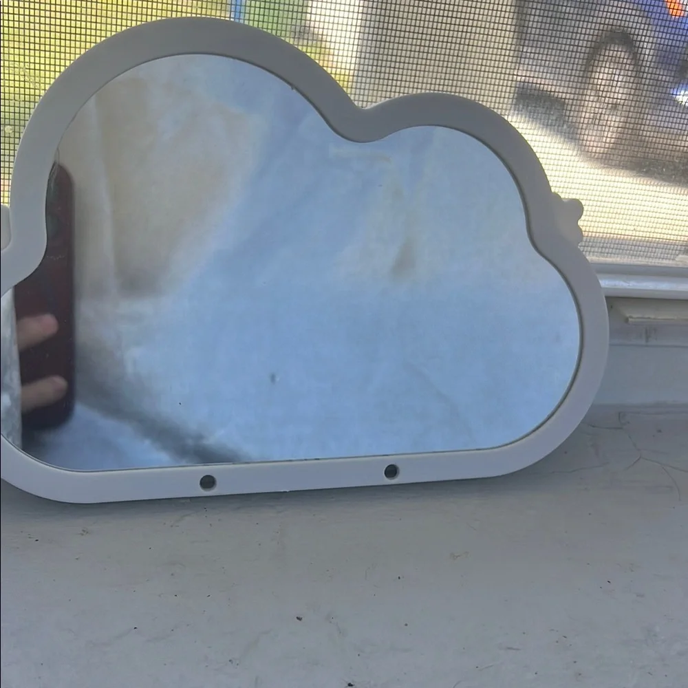 Cloud-Shaped Wall Mirror - White